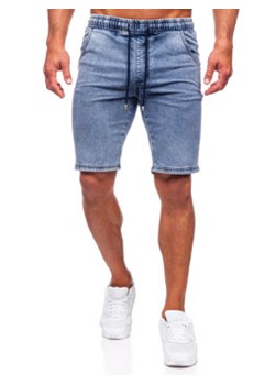 Błękitne krótkie spodenki jeansowe męskie Denley MP0273BS ze sklepu Denley w kategorii Spodenki męskie - zdjęcie 159081777