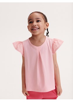 Reserved - Bluzka z falbanami - różowy ze sklepu Reserved w kategorii Koszulki niemowlęce - zdjęcie 159090665