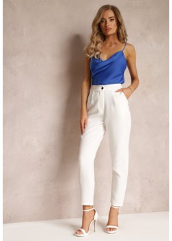 Białe Spodnie Cygaretki Zalko ze sklepu Renee odzież w kategorii Spodnie damskie - zdjęcie 159096878