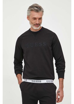 Guess bluza męska kolor czarny z aplikacją ze sklepu ANSWEAR.com w kategorii Bluzy męskie - zdjęcie 159097547