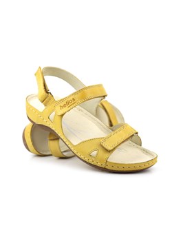 Sandały damskie sportowe na wakacje - HELIOS Komfort 205, żółte ze sklepu ulubioneobuwie w kategorii Sandały damskie - zdjęcie 159105649