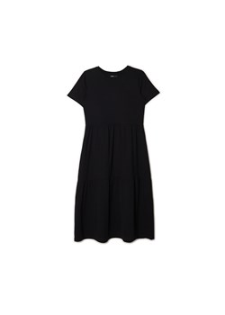 Cropp - Czarna sukienka midi - czarny ze sklepu Cropp w kategorii Sukienki - zdjęcie 159113139