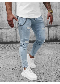 Spodnie jeansowe męskie niebieskie OZONEE O/293 ze sklepu ozonee.pl w kategorii Jeansy męskie - zdjęcie 159135556
