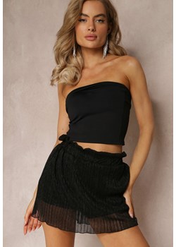 Czarna Spódnica Mini z Siateczki i Metaliczną Nitką Siuze ze sklepu Renee odzież w kategorii Spódnice - zdjęcie 159180119