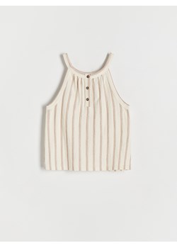 Reserved - Koszulka na ramiączkach - beżowy ze sklepu Reserved w kategorii Bluzki dziewczęce - zdjęcie 159193856