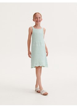 Reserved - Ażurowa sukienka - Zielony ze sklepu Reserved w kategorii Sukienki dziewczęce - zdjęcie 159194328