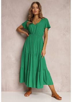 Zielona Sukienka z Wiskozy Jonmy ze sklepu Renee odzież w kategorii Sukienki - zdjęcie 159194359