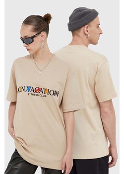 On Vacation t-shirt bawełniany kolor beżowy z aplikacją ze sklepu ANSWEAR.com w kategorii T-shirty męskie - zdjęcie 159198998