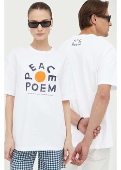 Samsoe Samsoe t-shirt bawełniany kolor biały z nadrukiem ze sklepu ANSWEAR.com w kategorii T-shirty męskie - zdjęcie 159199105