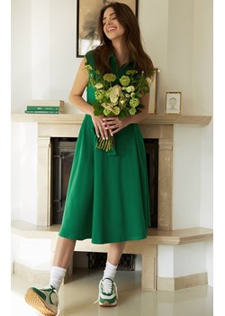 Sukienka bawełniana z rozkloszowanym dołem w soczystej zieleni B261, Kolor zielony, Rozmiar L, BE ze sklepu Primodo w kategorii Sukienki - zdjęcie 159204235
