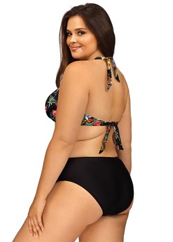 Dwuczęściowy strój kąpielowy Plus Size L3138/3, Kolor czarny-wzór, Rozmiar 36D, Lorin ze sklepu Primodo w kategorii Stroje kąpielowe - zdjęcie 159204258