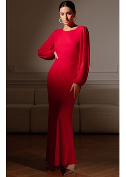 Sukienka szyfonowa z odkrytymi plecami fuksja K166, Kolor fuksja, Rozmiar L, makover ze sklepu Primodo w kategorii Sukienki - zdjęcie 159204266