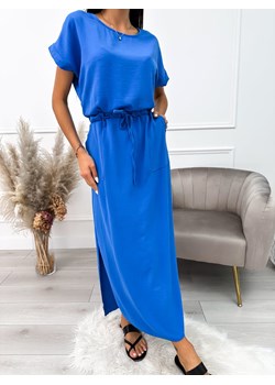Ciemnoniebieska Sukienka z Kieszonkami ze sklepu ModnaKiecka.pl w kategorii Sukienki - zdjęcie 159204729