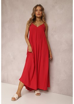 Czerwona Sukienka z Wiskozy Harmameia ze sklepu Renee odzież w kategorii Sukienki - zdjęcie 159209735
