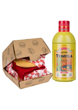Skarpetki Męskie SOXO | Hamburger w pudełku | Tequila w butelce | śmieszny prezent dla Niego ze sklepu Sklep SOXO w kategorii Skarpetki męskie - zdjęcie 159230179