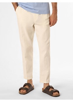 Aygill's Spodnie z dodatkiem lnu Mężczyźni Bawełna écru jednolity ze sklepu vangraaf w kategorii Spodnie męskie - zdjęcie 159244409
