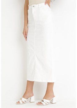 Biała Jeansowa Spódnica Ołówkowa Maxi Edomi ze sklepu Born2be Odzież w kategorii Spódnice - zdjęcie 159244538