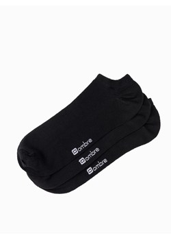 Skarpety męskie stopki 3-pak - czarne V2 OM-SOSS-0102 ze sklepu ombre w kategorii Skarpetki męskie - zdjęcie 159246479