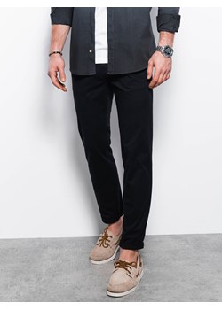 Spodnie męskie chino - czarne V2 P894 ze sklepu ombre w kategorii Spodnie męskie - zdjęcie 159246938