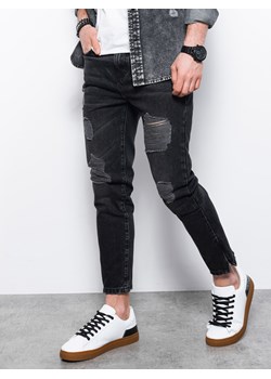 Spodnie męskie jeansowe - czarne V2 P1028 ze sklepu ombre w kategorii Jeansy męskie - zdjęcie 159246978