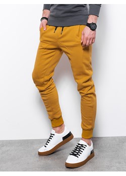 Spodnie męskie dresowe JOGERRY - musztardowe V14 OM-PABS-0134 ze sklepu ombre w kategorii Spodnie męskie - zdjęcie 159247458