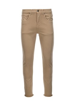 Spodnie męskie chinosy SLIM FIT - beżowe V27 P1059 ze sklepu ombre w kategorii Spodnie męskie - zdjęcie 159248237