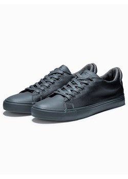 Buty męskie sneakersy BASIC z łączonych materiałów - szare V5 OM-FOCS-0105 ze sklepu ombre w kategorii Trampki męskie - zdjęcie 159248678