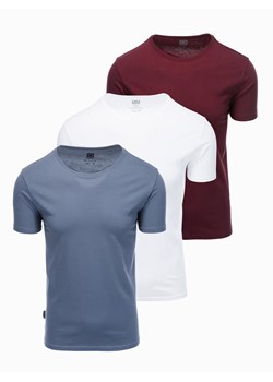 Zestaw koszulek bawełnianych 3-pak - mix V1 Z30 ze sklepu ombre w kategorii T-shirty męskie - zdjęcie 159248875