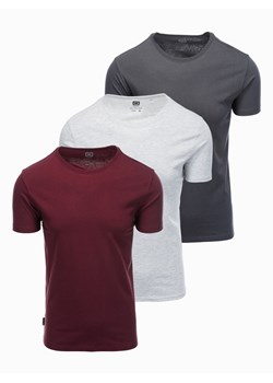 Zestaw koszulek bawełnianych BASIC 3-pak - mix V14 Z30 ze sklepu ombre w kategorii T-shirty męskie - zdjęcie 159249107