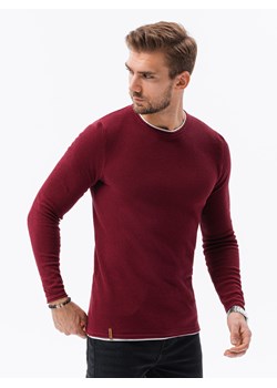 Sweter męski - bordowy V8 E121 ze sklepu ombre w kategorii Swetry męskie - zdjęcie 159249529