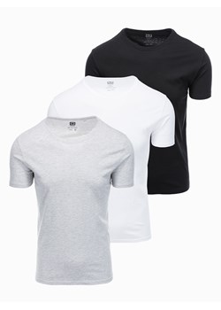 Zestaw koszulek bawełnianych 3-pak - mix V2 Z30 ze sklepu ombre w kategorii T-shirty męskie - zdjęcie 159249596