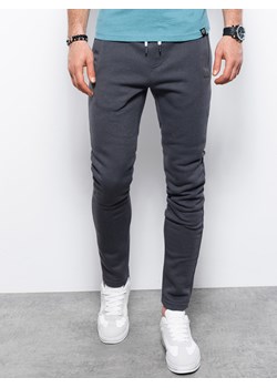 Spodnie męskie dresowe - grafitowe V13 P866 ze sklepu ombre w kategorii Spodnie męskie - zdjęcie 159250879