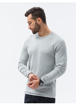 Sweter męski - jasnoszary V11 E121 ze sklepu ombre w kategorii Swetry męskie - zdjęcie 159250909