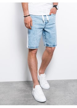 Krótkie spodenki męskie jeansowe - jasny jeans V1 W363 ze sklepu ombre w kategorii Spodenki męskie - zdjęcie 159252705