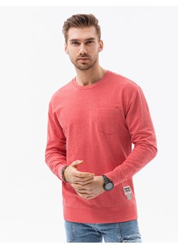Bluza męska bez kaptura - czerwona V3 B1149 ze sklepu ombre w kategorii Bluzy męskie - zdjęcie 159252756