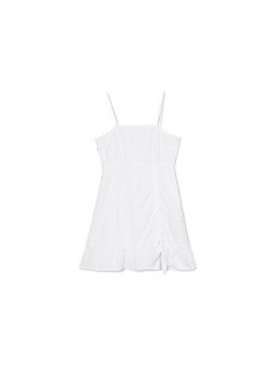 Cropp - Biała sukienka mini z bawełny - biały ze sklepu Cropp w kategorii Sukienki - zdjęcie 159258395