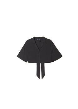 Cropp - Czarna koszula z wiązaniem - czarny ze sklepu Cropp w kategorii Koszule damskie - zdjęcie 159299746