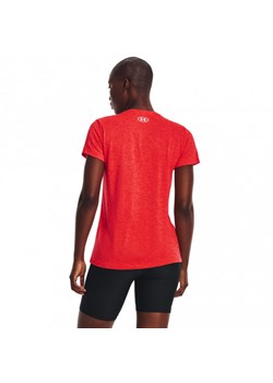 Damska koszulka treningowa UNDER ARMOUR Tech SSV - Twist - czerwona ze sklepu Sportstylestory.com w kategorii Bluzki damskie - zdjęcie 159312879