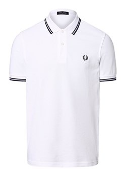 Fred Perry Męska koszulka polo Mężczyźni Bawełna biały jednolity ze sklepu vangraaf w kategorii T-shirty męskie - zdjęcie 159313979