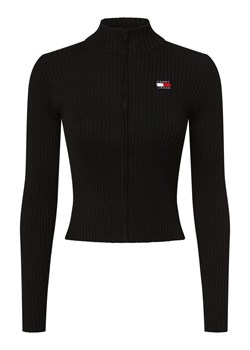 Tommy Jeans Kardigan damski Kobiety Sztuczne włókno czarny jednolity ze sklepu vangraaf w kategorii Swetry damskie - zdjęcie 159313995