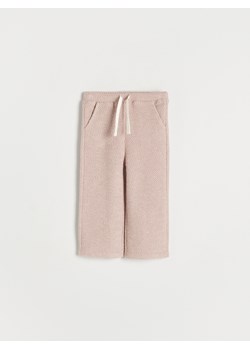 Reserved - Spodnie z szeroką nogawką - beżowy ze sklepu Reserved w kategorii Spodnie i półśpiochy - zdjęcie 159338816