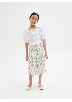 Reserved - Plisowana spódnica w kwiaty - złamana biel ze sklepu Reserved w kategorii Spódnice dziewczęce - zdjęcie 159338858