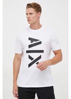 Armani Exchange t-shirt bawełniany kolor biały z nadrukiem ze sklepu ANSWEAR.com w kategorii T-shirty męskie - zdjęcie 159396459