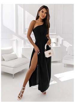 Sukienka maxi na jedno ramię BLANKA - czarna ze sklepu magmac.pl w kategorii Sukienki - zdjęcie 159410417
