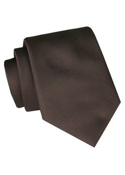 Klasyczny, Szeroki Krawat Męski CHATTIER -  Brązowy KRCH1356 ze sklepu JegoSzafa.pl w kategorii Krawaty - zdjęcie 160042776