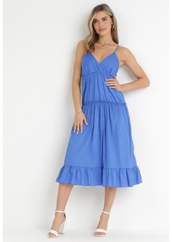 Niebieska Sukienka Ezalia ze sklepu Born2be Odzież w kategorii Sukienki - zdjęcie 160050499