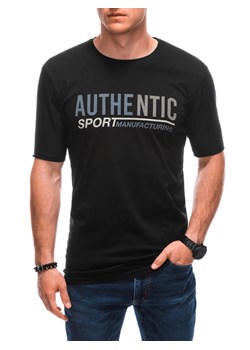 T-shirt męski z nadrukiem 1869S - czarny ze sklepu Edoti w kategorii T-shirty męskie - zdjęcie 160051735