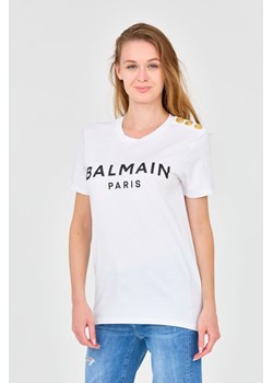 BALMAIN - Biały t-shirt ze sklepu outfit.pl w kategorii Bluzki damskie - zdjęcie 160056818