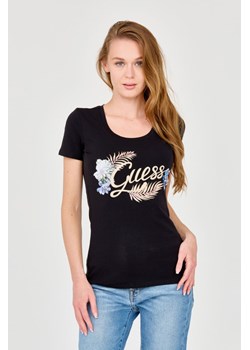 GUESS - T-shirt czarny ze sklepu outfit.pl w kategorii Bluzki damskie - zdjęcie 160056826