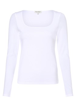 Marc O'Polo Damska koszulka z długim rękawem Kobiety Bawełna biały jednolity ze sklepu vangraaf w kategorii Bluzki damskie - zdjęcie 160056899